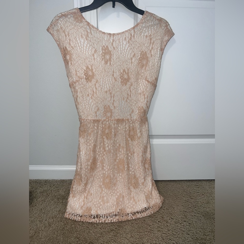 Pink lace dress